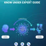 artificial general intelligence concept showing human brain and AI network connection