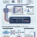 Diagram explaining how generative AI works behind ChatGPT showing prompt input, tokenization, neural network processing, prediction engine, and generated response.