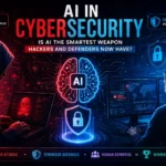 Diagram showing the role of AI in cybersecurity — attack and defense cycle